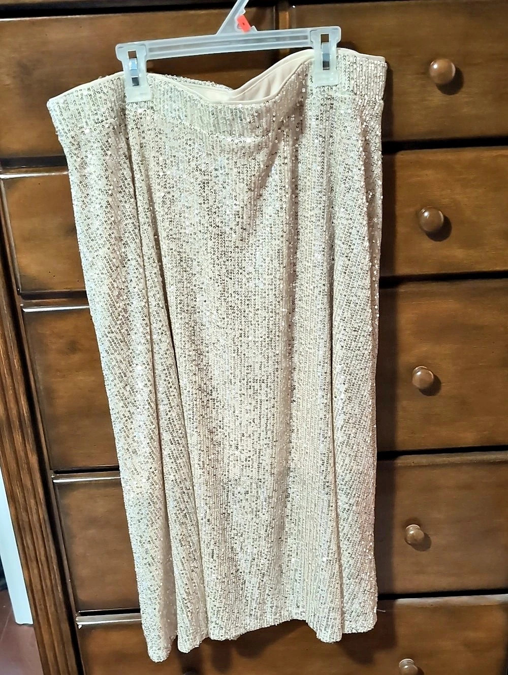 Autres Filles Sequin Skirt in Cream. Like New